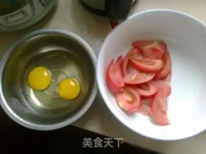 Make Muxu persimmon soup step 0