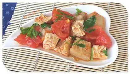 Make Stewed Frozen Tofu with Tomatoes step 6