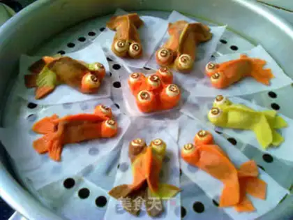Make Colored goldfish steamed buns step 25