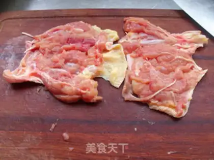 Make Chicken roll with egg yolk step 1