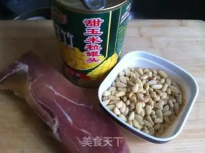 Make pine nut corn step 0
