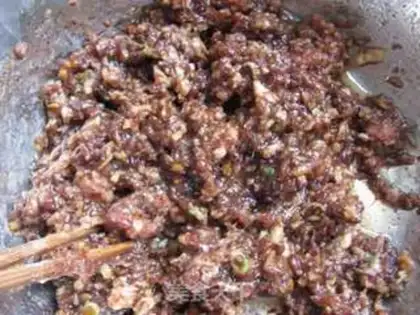 Make Leaf eggplant bun step 3