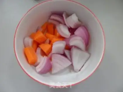 Make Golden curry chicken chop rice step 3