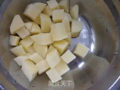 Make Golden curry chicken chop rice step 4