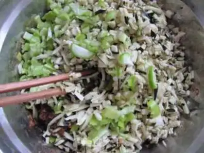 Make Leaf eggplant bun step 5