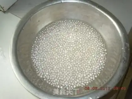 Make Banana milk sago cake step 2