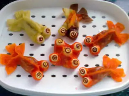 Make Colored goldfish steamed buns step 34