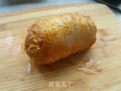 Make Chicken roll with egg yolk step 13