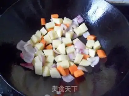 Make Golden curry chicken chop rice step 13