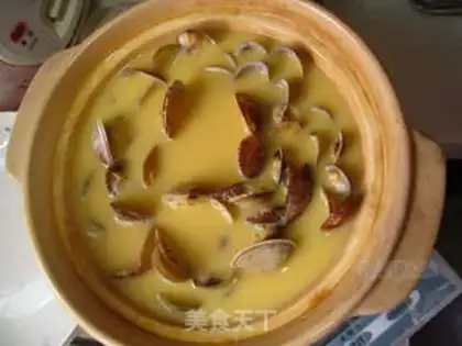 Make Steamed eggs with clams step 7
