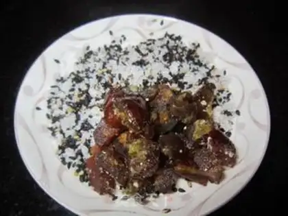 Make Pumpkin black sesame rice dumplings step 4