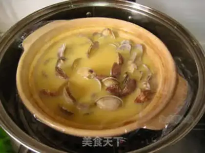 Make Steamed eggs with clams step 8