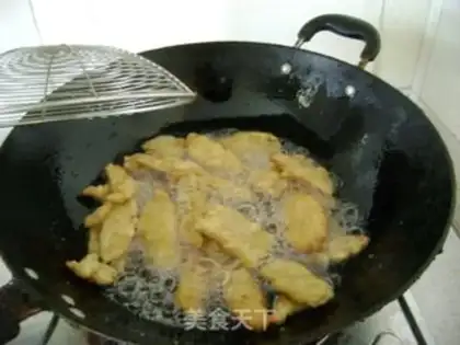 Make Crispy and tender fried chicken slices step 12