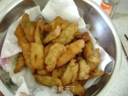 Make Crispy and tender fried chicken slices step 14