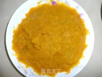 Make Pumpkin bean paste bun step 1