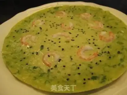 Make Shrimp and cucumber egg cake step 9