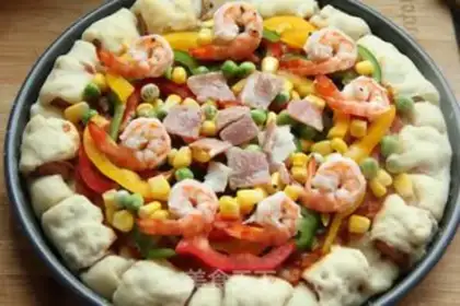 Make Colorful rolled pizza step 13