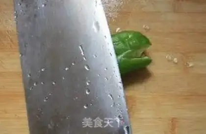Make Tiger skin green pepper step 0