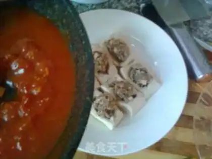 Make Beef stuffed tofu with tomato sauce step 13
