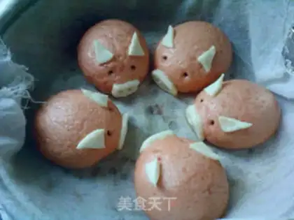 Make Piggy Bean Bun step 14