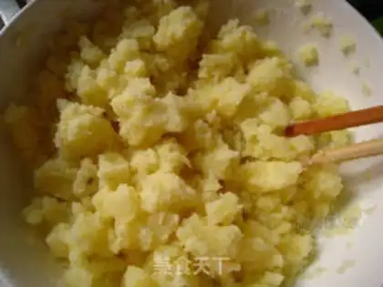 Make Baked green pepper with mashed potatoes and ham step 4