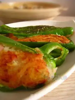 Make Baked green pepper with mashed potatoes and ham step 9