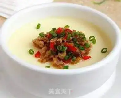Make Steamed eggs with minced pork step 12