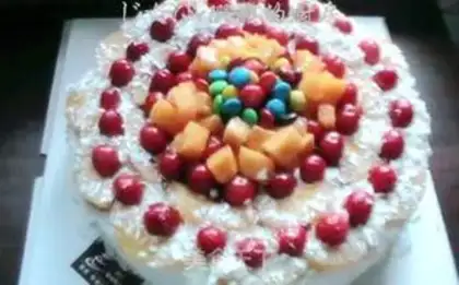 Make Ten inch fresh milk fruit cake step 11