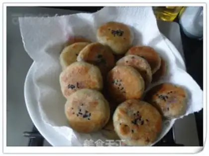 Make Bean dregs purple potato cake step 17