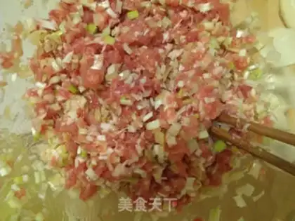 Make Fresh meat pot stickers step 8