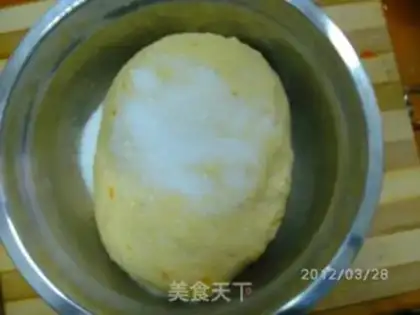 Make Orange-scented rose steamed buns step 7