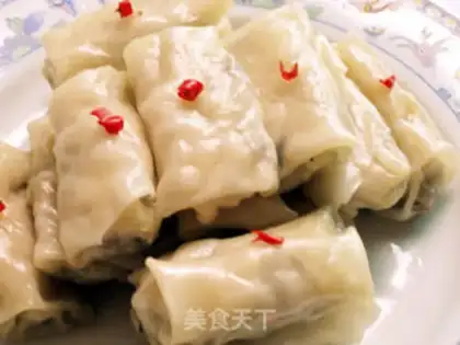 Make Dry steamed spring rolls step 4