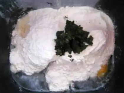Make Oil-free matcha sesame steak bun step 1
