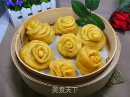 Make Orange-scented rose steamed buns step 21
