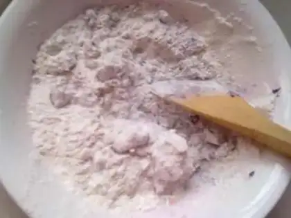 Make Purple sweet potato glutinous rice meatballs step 3