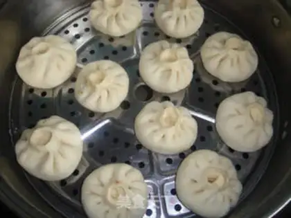 Make Pork bun with rapeseed mushroom step 17