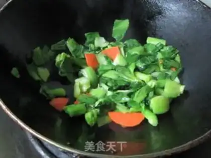 Make Congee with dried vegetables and pork step 5