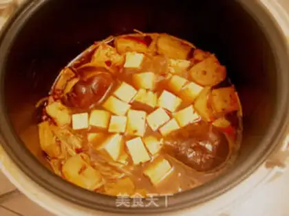 Make Qian-style spicy tofu pot step 5