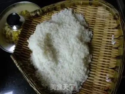 Make Steamed pork rice with sweet potato and pumpkin flour step 5