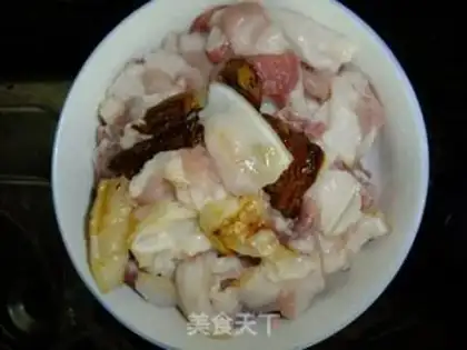 Make Steamed pork rice with sweet potato and pumpkin flour step 7