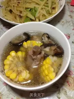 Make Mushroom and corn ribs soup step 5