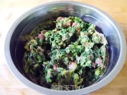 Make Coarse grains and cabbage pasted with cakes step 10