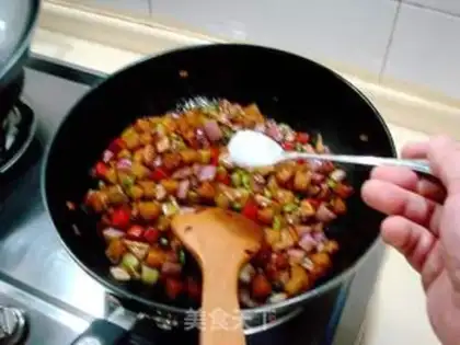Make stir-fried three dices with soy sauce step 6