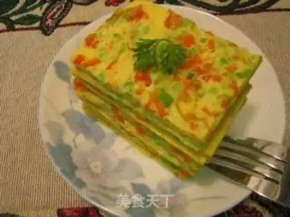 Make Balsam pear egg cake step 11