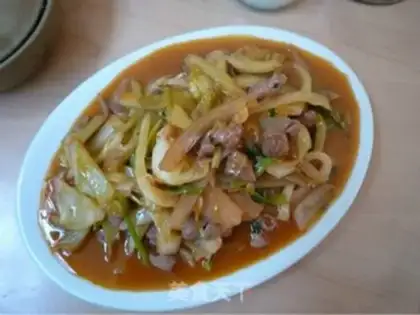 Make Chinese cabbage large intestine step 2