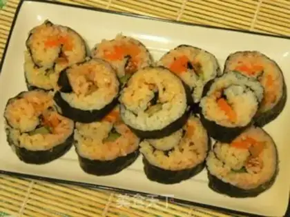 Make Spicy Squid Sushi step 17