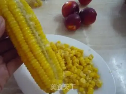 Make Golden corn cake step 1