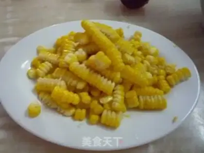 Make Golden corn cake step 2