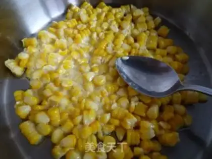 Make Golden corn cake step 5