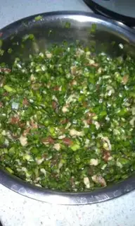 Make Pork and leek dumplings step 2